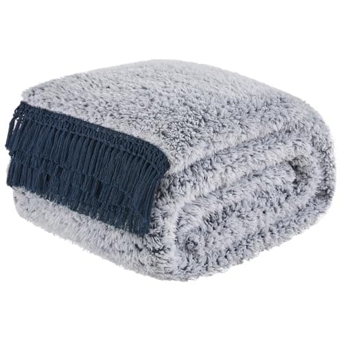 EMME Flauschige Sherpa Kuscheldecke Oeko-Tex 150x200 cm, perfekt für Winterspazieren und Relaxen - doppelseitig weich, l