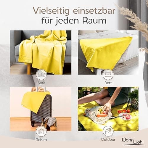 Tagesdecke Grau 100% Baumwolle Pflegeleicht Sommerdecke