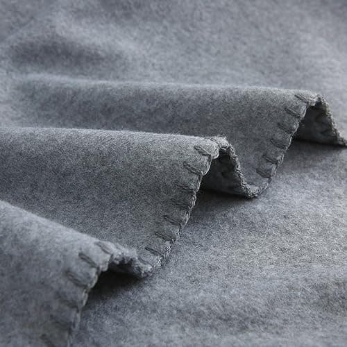 Wometo Premium Fleecedecke - weiß meliert (Bi-Color)Anti-Pilling 140x190 cm OEKO-TEX