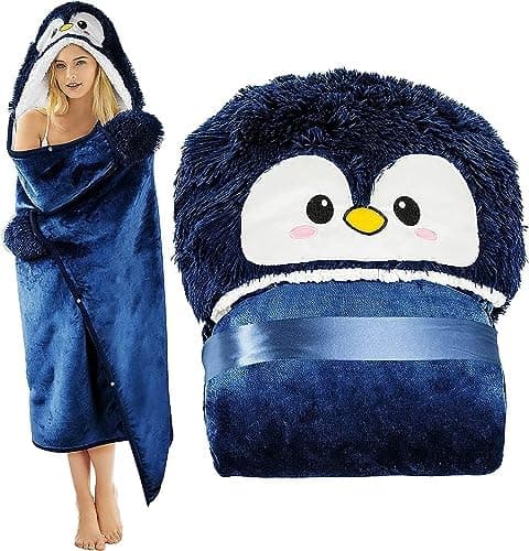 Rosa Sherpa Fleece Ärmeldecke für Frauen als Geschenk(te) warm und weich 152x125cm