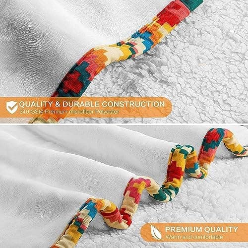 Rosa Sherpa Fleece Ärmeldecke für Frauen als Geschenk(te) warm und weich 152x125cm