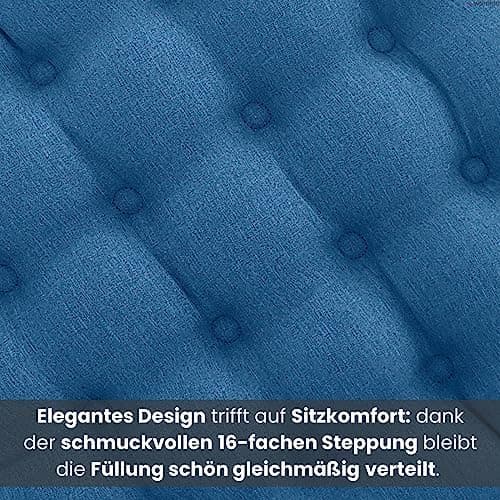Wometo Sitzkissen Stuhl - dunkelgrau Oeko-TEX Sitzpolster mit Bändern für Indoor und Outdoor OEKO-TEX STANDARD 100  
Wom