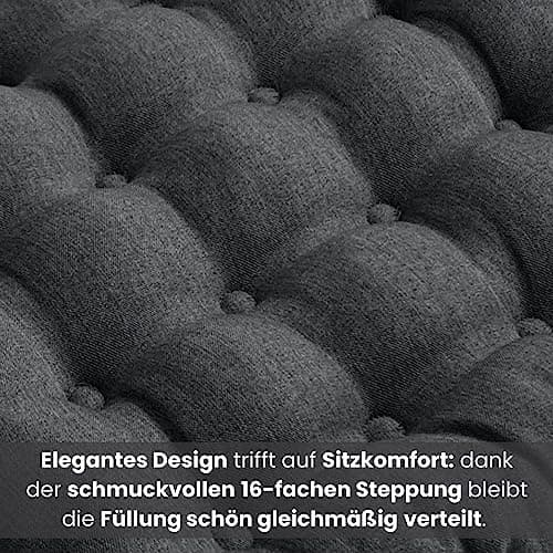 Wometo Sitzkissen Stuhl - dunkelgrau Oeko-TEX Sitzpolster mit Bändern für Indoor und Outdoor OEKO-TEX STANDARD 100  
Wom