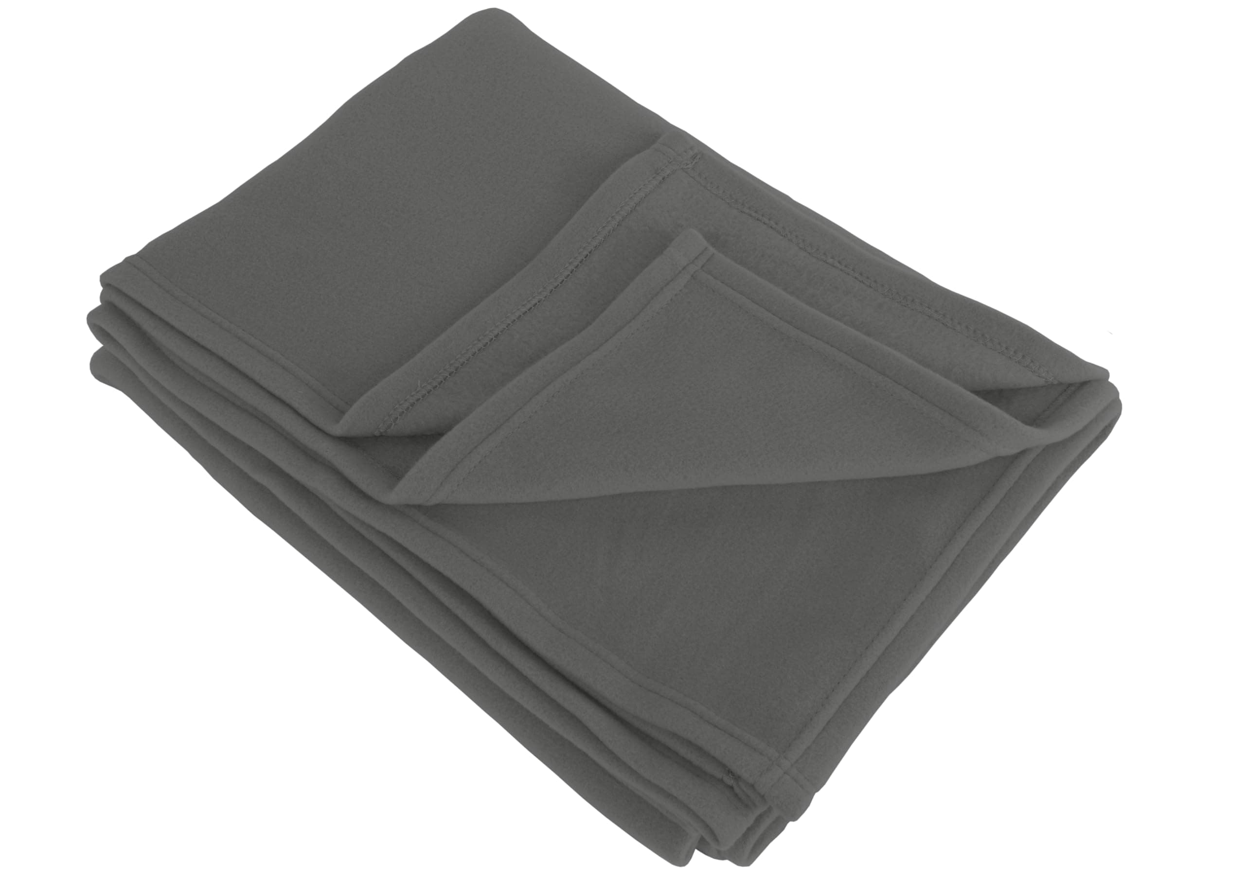 Polar Fleecedecke Grau 125x150cm 170GSM - flauschig & weich für Reise & Heim - Schondecke für Sofa & Couch - kleine Over