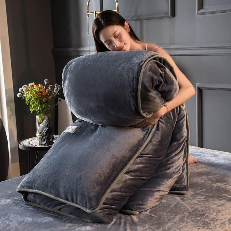 TGPOLI Warmes BettwäSche-Set 200x220, Flauschiger Ssstoff, Weicher Bettbezug und Kissenbezug, ideal für Winter, 200x230c