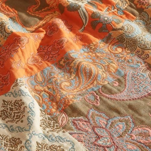 SOFTEXLY Boho Decke – Kuschelige Tagesdecke & Bettüberwurf 150x200cm, Aesthetic Design & Doppelseitige Musselin, Ideal f