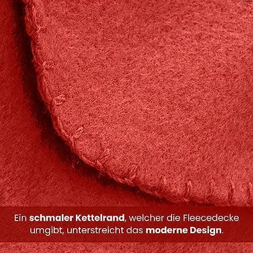 Wometo 2er Set Polar Fleecedecke OekoTex Lilaviolett Anti-Pilling Kettelrand