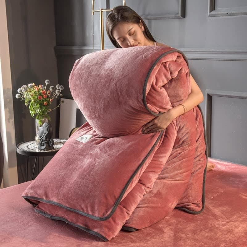 TGPOLI Warmes BettwäSche-Set 200x220, Flauschiger Ssstoff, Weicher Bettbezug und Kissenbezug, ideal für Winter, 200x230c