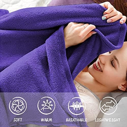 FARFALLAROSSA Oeko-TEX Flauschig Kuscheldecke 130x160 cm - Super Weiche Fleecedecke als Sofaüberwurf - Wohndecke Gelb OE