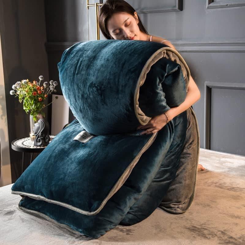 TGPOLI Warmes BettwäSche-Set 200x220, Flauschiger Ssstoff, Weicher Bettbezug und Kissenbezug, ideal für Winter, 200x230c