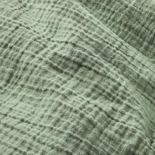 Oeko-Tex zertifizierte Musselin Tagesdecke 220x240cm Hellblau | Couch- & Sofadecke XXL | Baumwolle Qualität