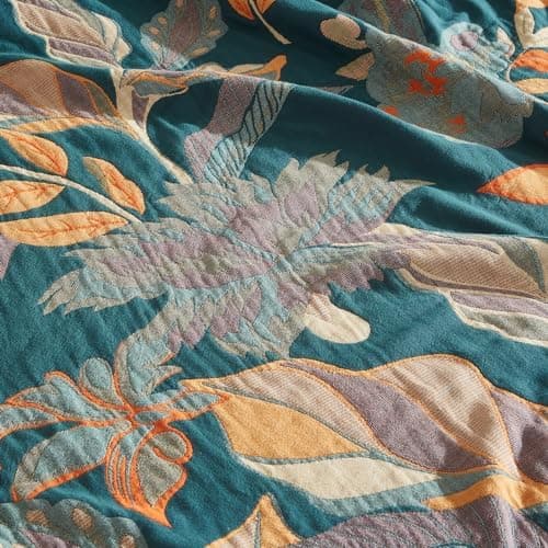 SOFTEXLY Boho Decke – Kuschelige Tagesdecke & Bettüberwurf 150x200cm, Aesthetic Design & Doppelseitige Musselin, Ideal f