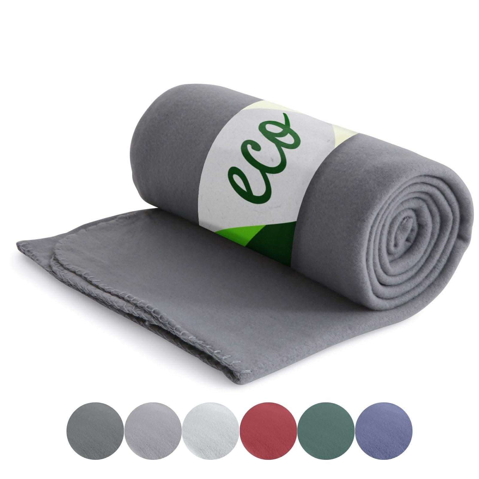MetoTo Eco-Fleecebettdecke 100%-recyceltes Material OekoTex geprüft - grau Anti-Pilling 130x160 cm 400 g OEKO-TEX STANDA