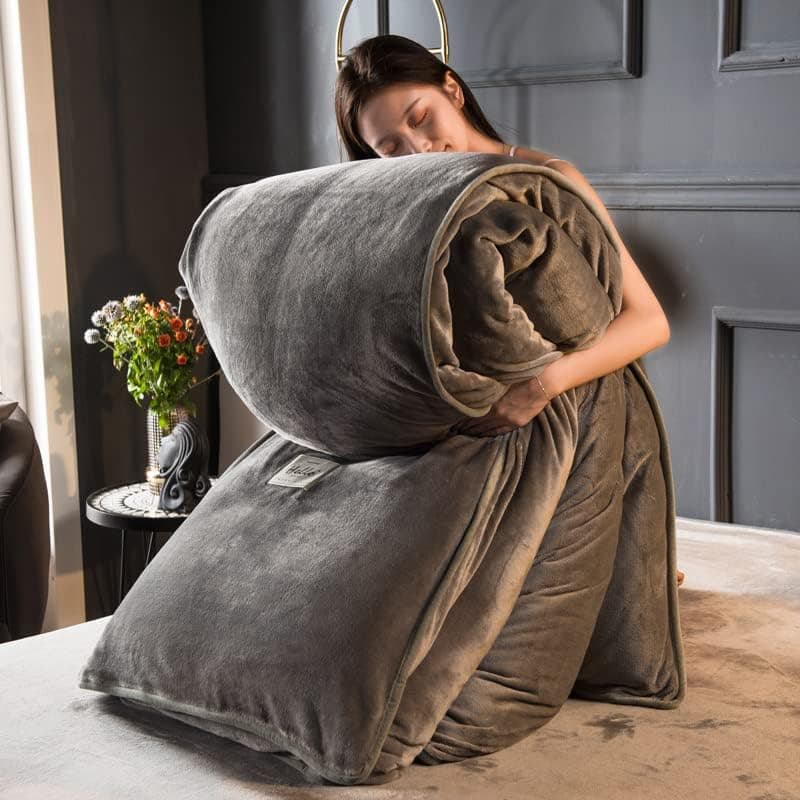 TGPOLI Warmes BettwäSche-Set 200x220, Flauschiger Ssstoff, Weicher Bettbezug und Kissenbezug, ideal für Winter, 200x230c