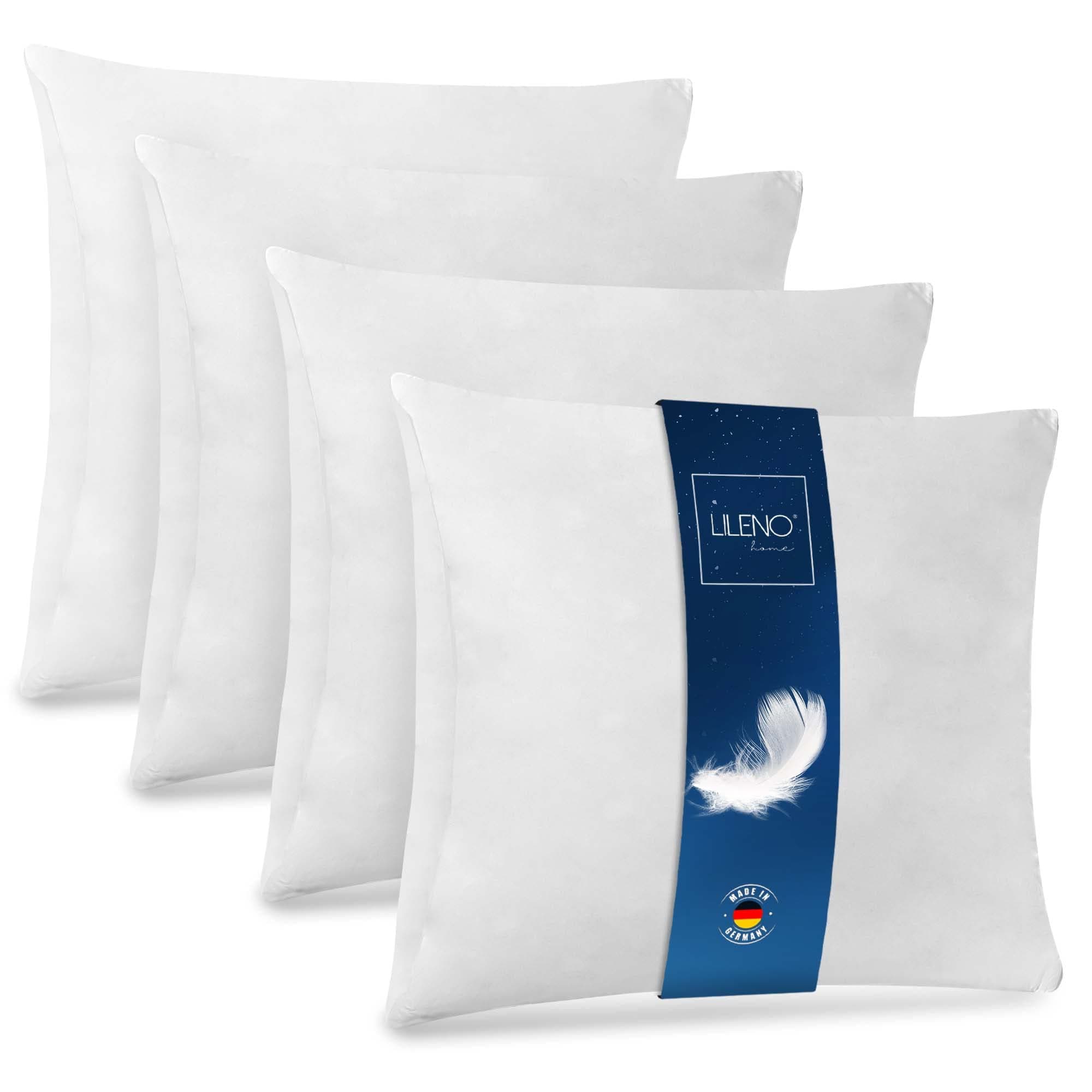 LILENO HOME Federkissen 40x40 cm - Perfekt für Allergiker und Kinder - Federkernkissen, 300 g Federn pro Kissen