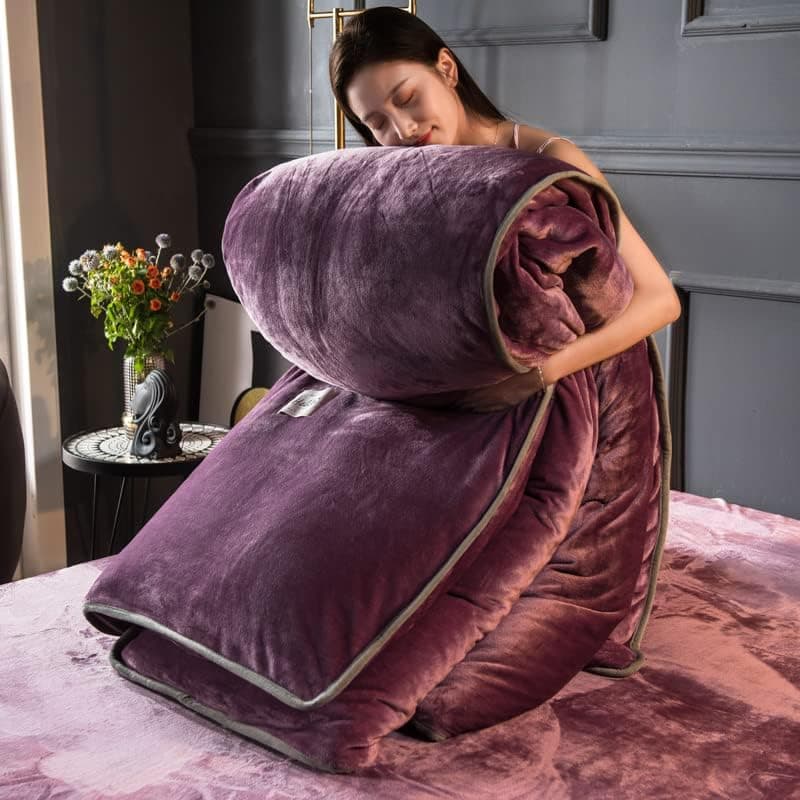 TGPOLI Warmes BettwäSche-Set 200x220, Flauschiger Ssstoff, Weicher Bettbezug und Kissenbezug, ideal für Winter, 200x230c
