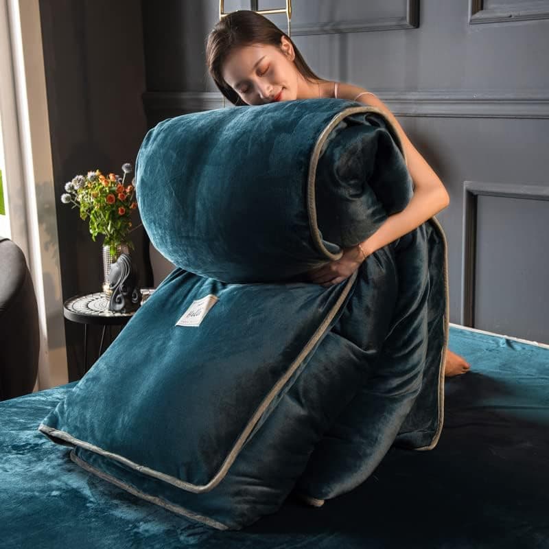 TGPOLI Warmes BettwäSche-Set 200x220, Flauschiger Ssstoff, Weicher Bettbezug und Kissenbezug, ideal für Winter, 200x230c