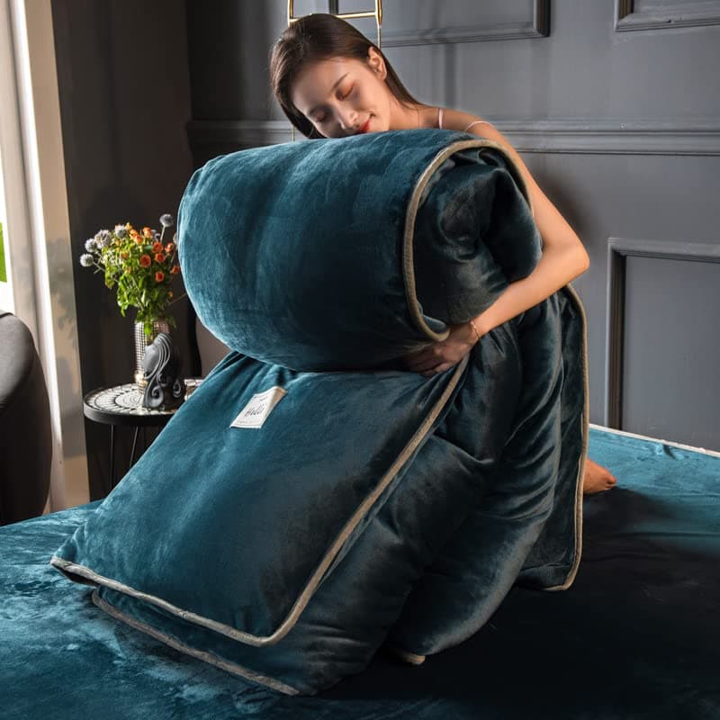TGPOLI Warmes BettwäSche-Set 200x220, Flauschiger Ssstoff, Weicher Bettbezug und Kissenbezug, ideal für Winter, 200x230c