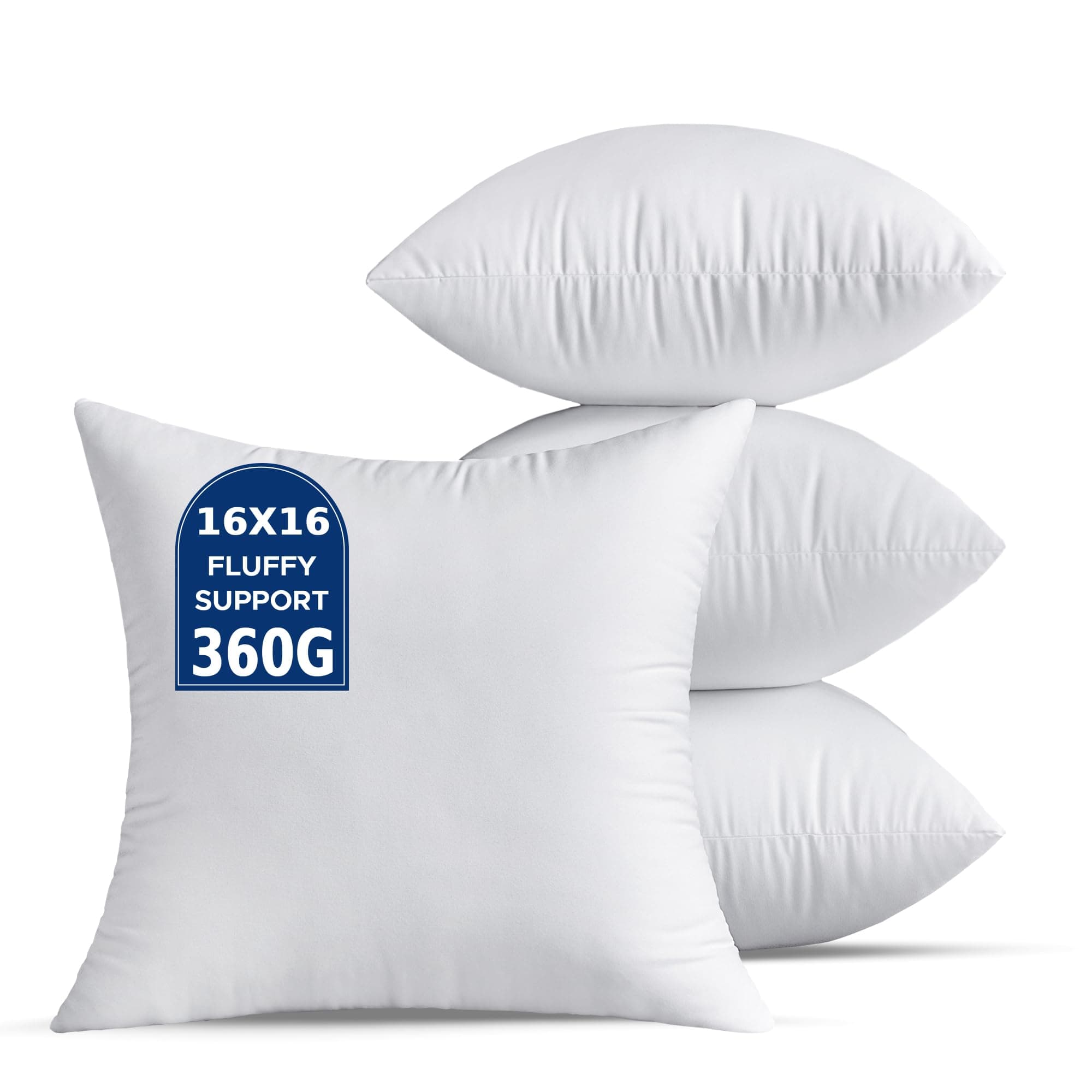 4er Set Kissenfüllung Quadratisch für Wohnzimmer und Couch Kopfkissen Zierkissen Innenkissen Weiße Dekokissen
| 4er Set