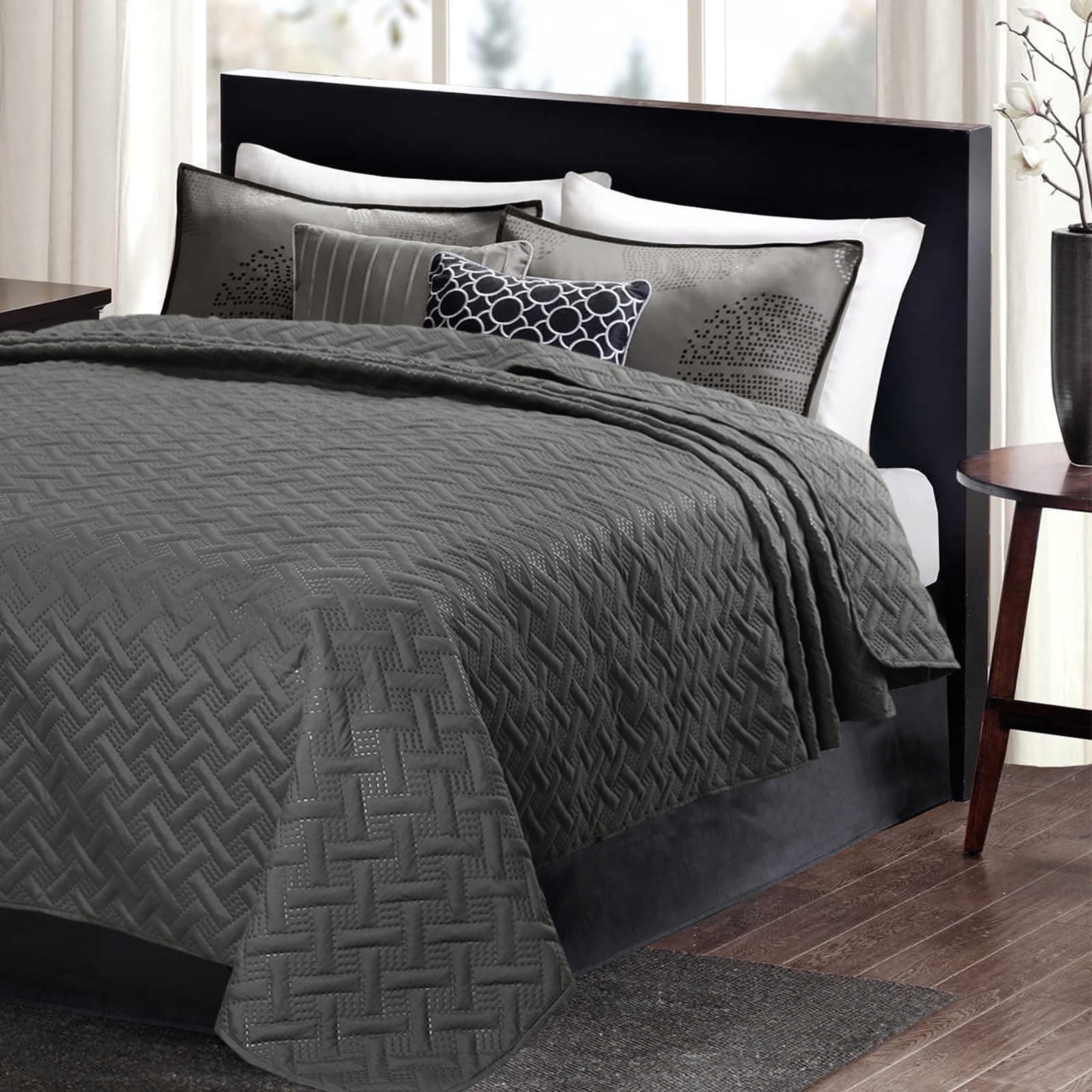 WOLTU Tagesdecke 220x240 cm Steppdecke, Ultraschall genäht, woholiberaler und hautfreundlich, für Sofa und Bett, Global