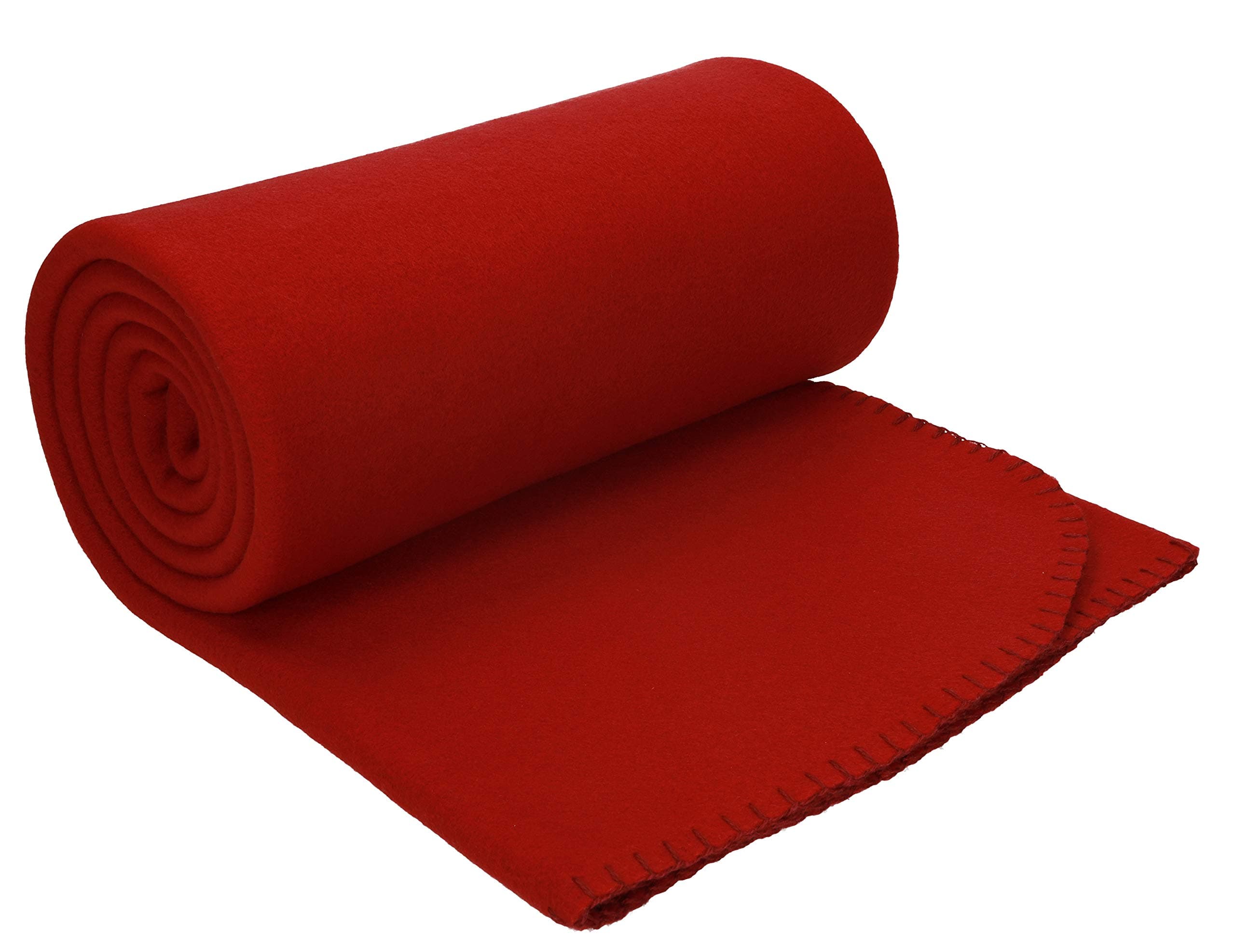 Betz Floßfleecedecke – Weiche & Kuschelig – Ideal für Wohnraum und Sofa – Leicht und wärmend – Farbe Dunkelrot 130x170 c