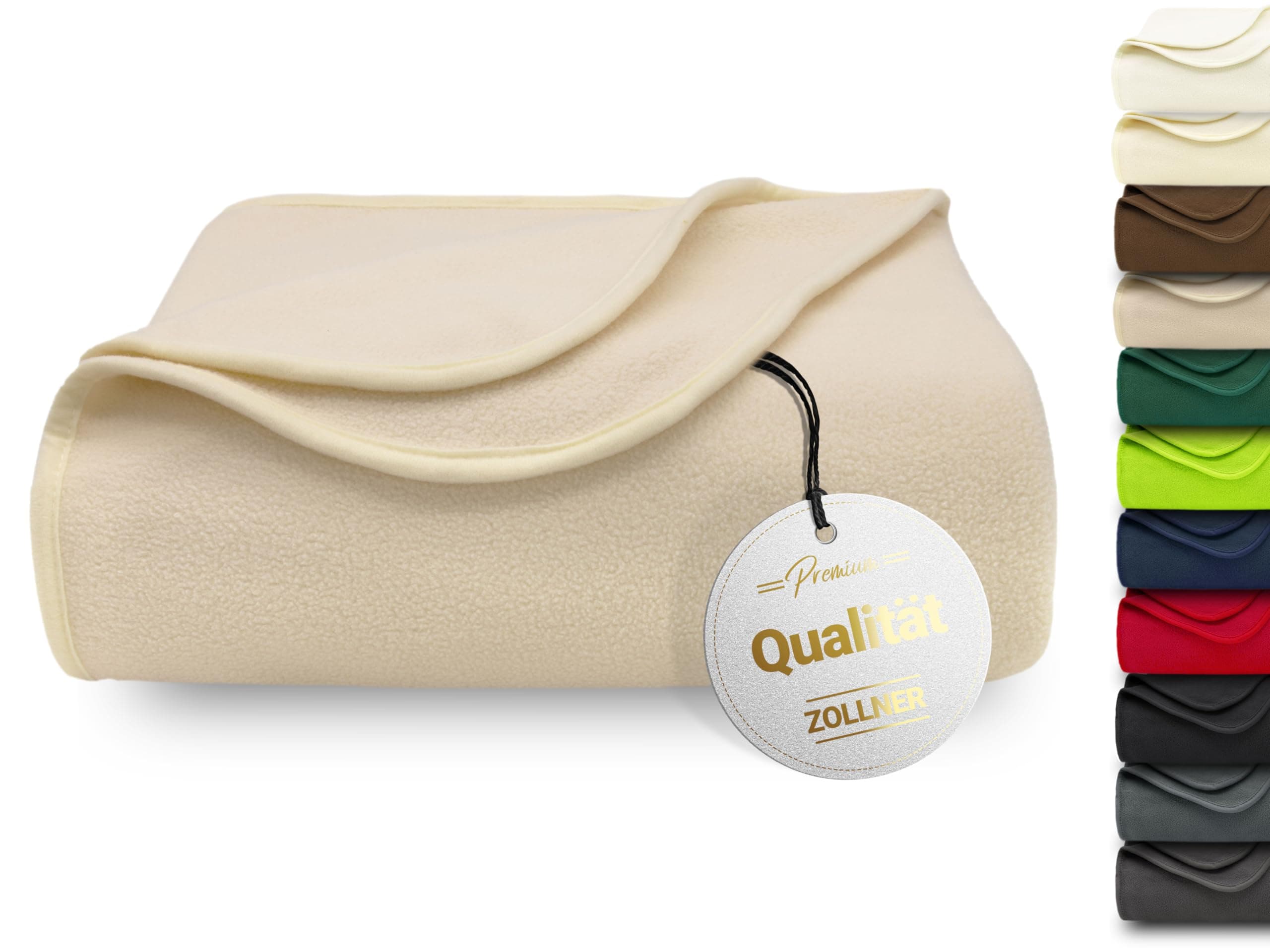 ZOLLNER Kuscheldecke in 130x170 cm - kuschelige und langlebige Fleecedecke - antistatisch und Oeko Tex® Zertifiziert