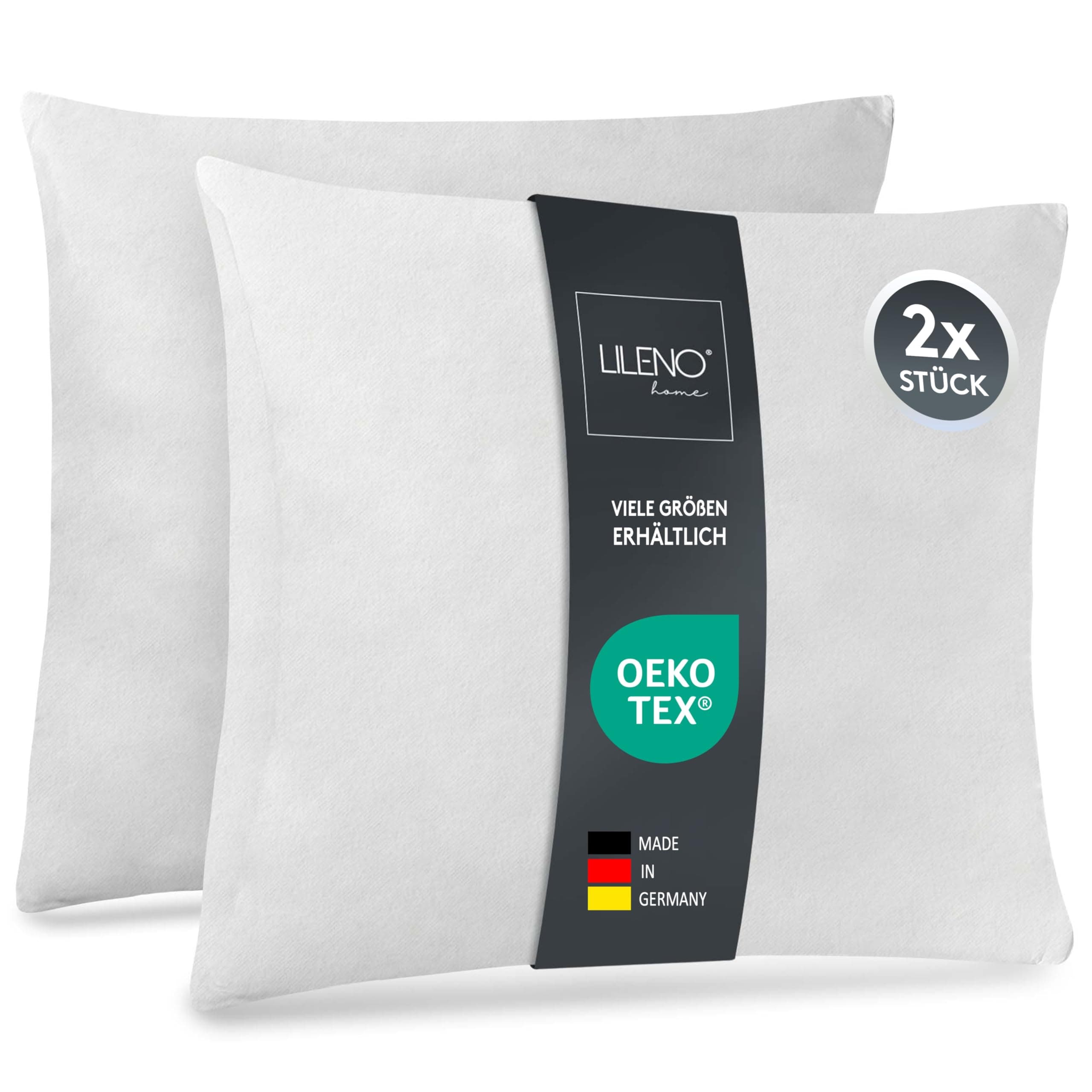LILENO HOME 40x40 cm waschbares Kissenfüllmaterial - ideal für Allergiker und Couchkissen, Sofa Kissen, Cocktailkissen u