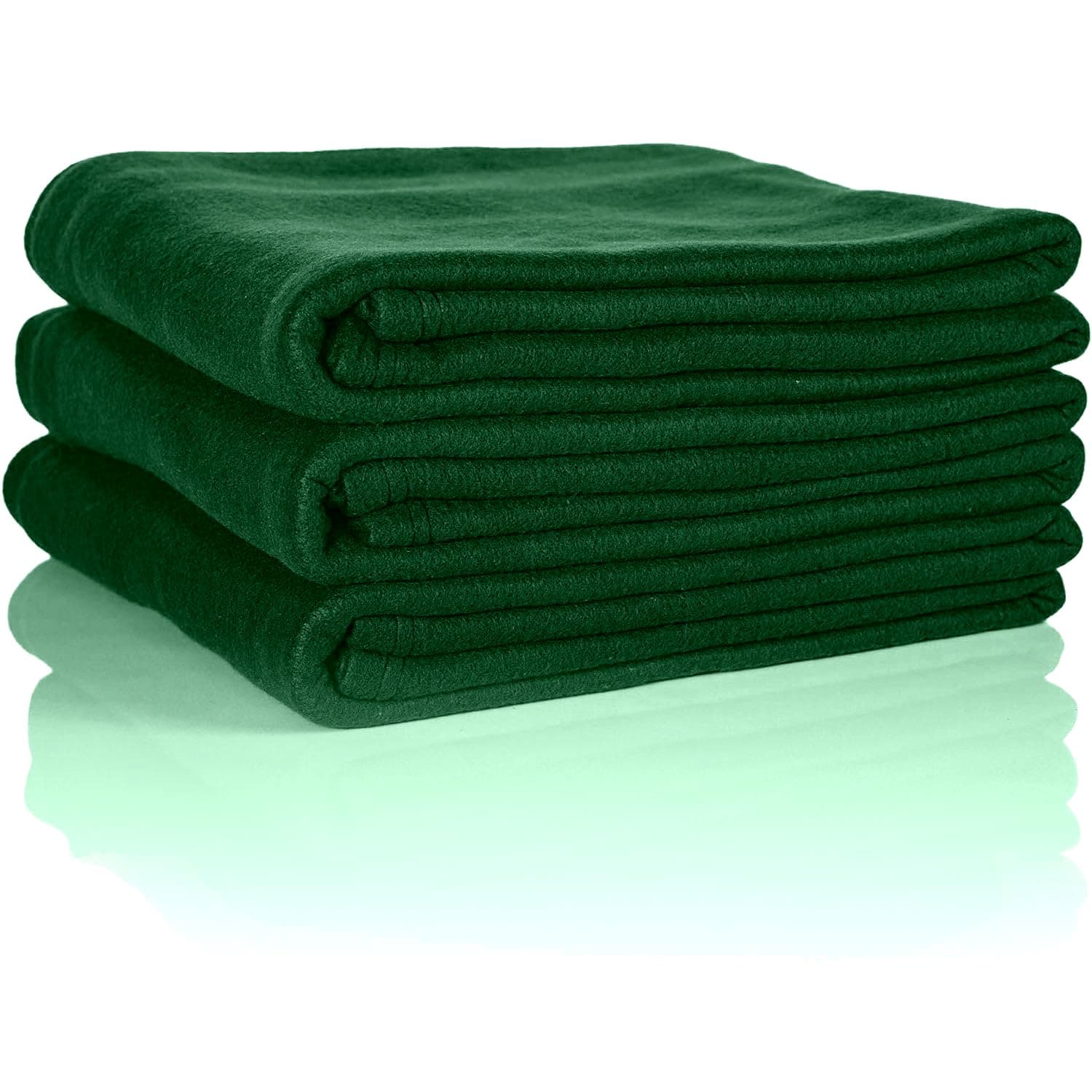 Oeko Tex Glart Fleecedecken Set, 3er Set, tannengrün, 130x160 cm, 200 g/m2, Couch- und Picknick-Bequemlichkeit
| Glart