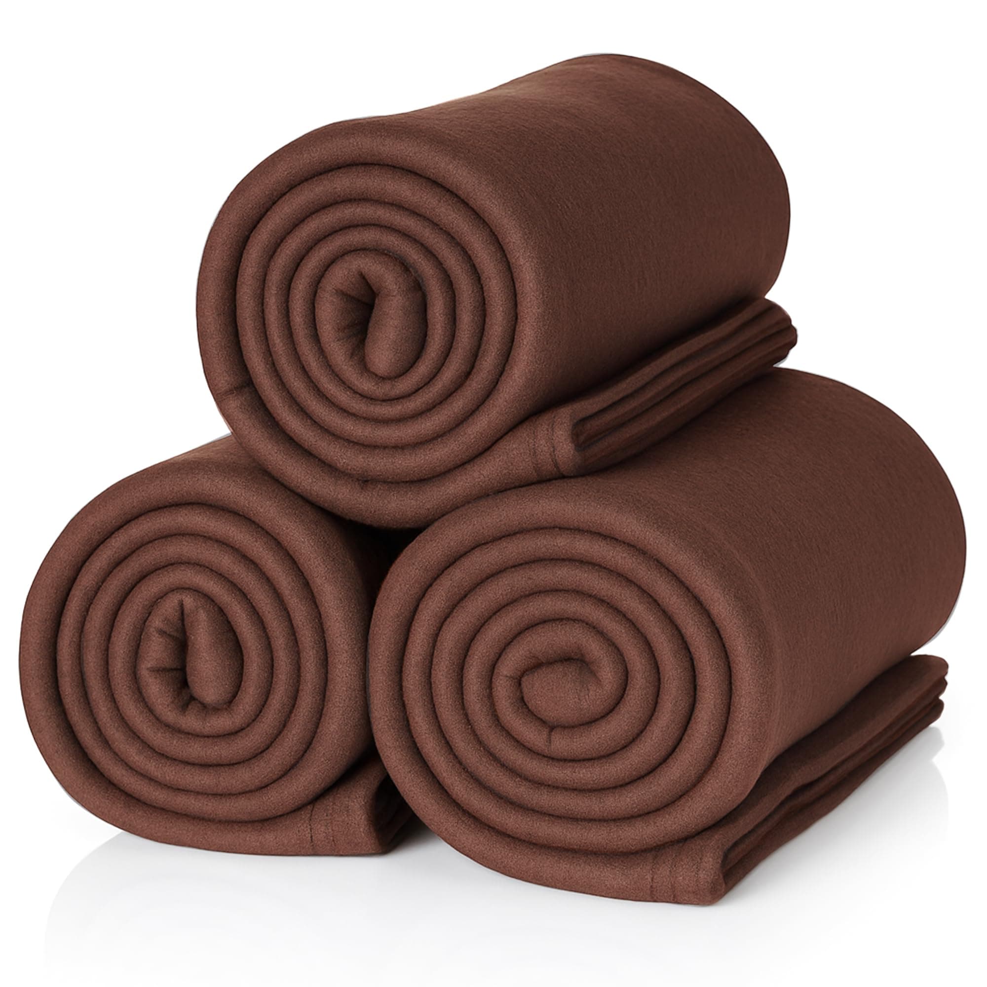 ALCLEAR Schokobraun Fleecedecken 130x160 cm, über 200 g/m2, SOFAGEDECKE DECKE Wohndecke Picknickdecke OEKO-TEX
