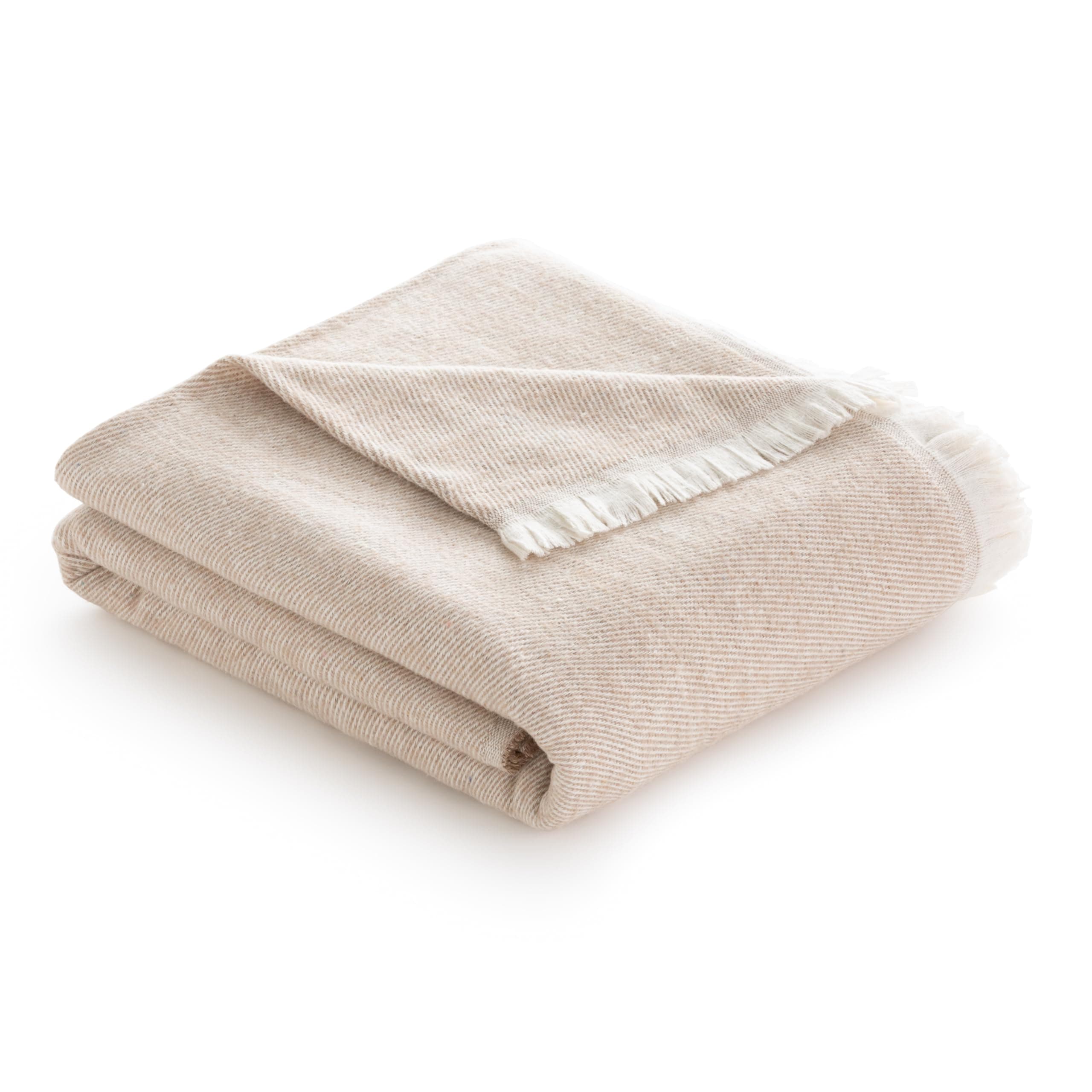Todocama extra weiche Baumwolldecke Sandbeige, dekorativ für Sofa und Bett,softes Wohnzimmer und Schlafzimmer Accessoire