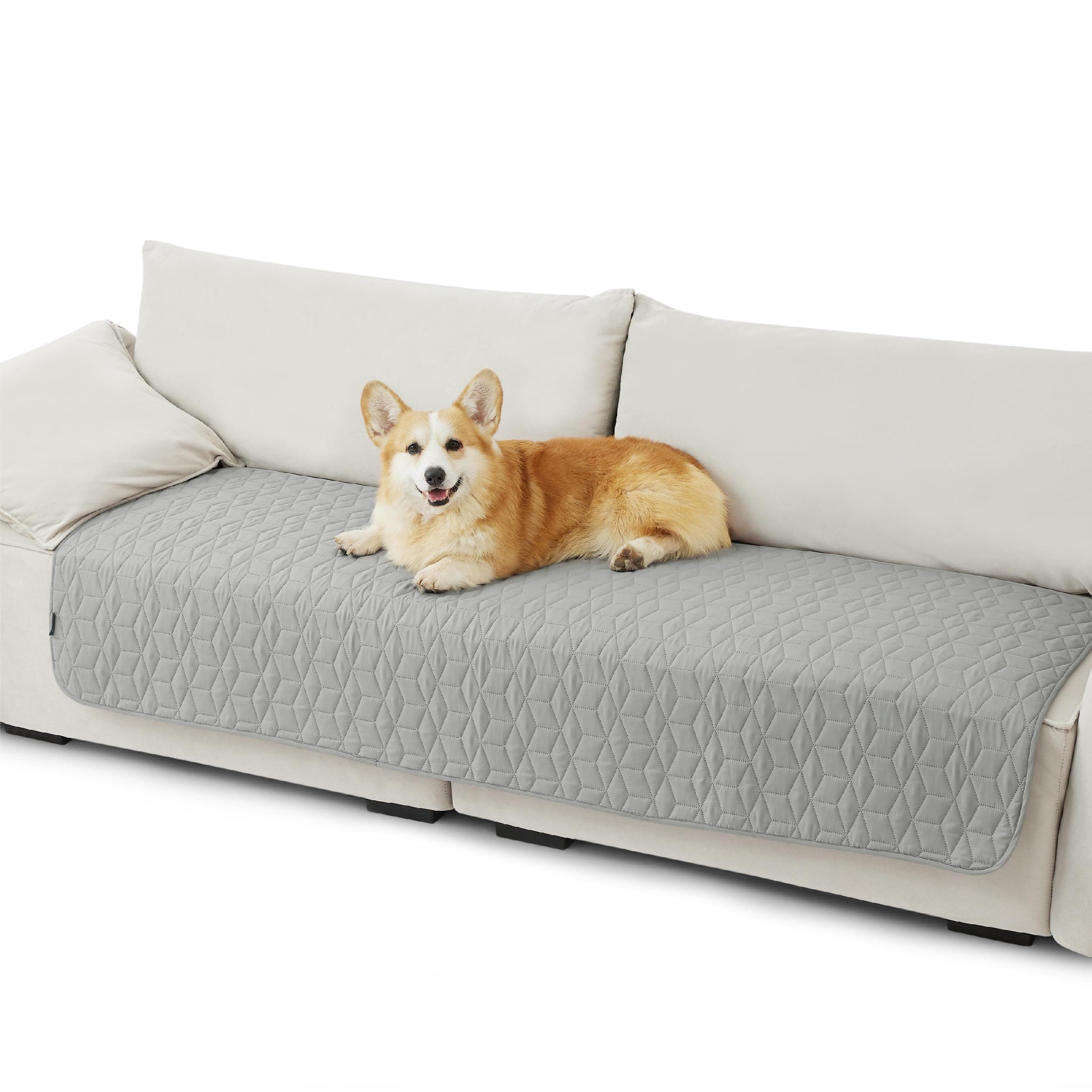 BEDSURE wasserdichte Hundedecke - 76x178 cm rutschfeste Schutzmatte für Couch, waschbar und kratzfest, Grau OEKO-TEX STA
